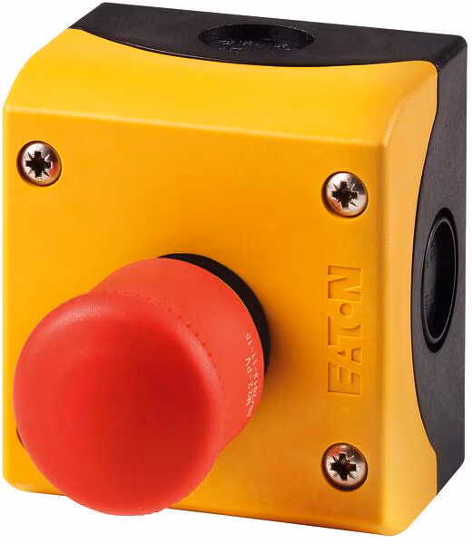 Bouton d'arrêt d'urgence Eaton M22-PV/KC02/IY (216524) - appareil complet