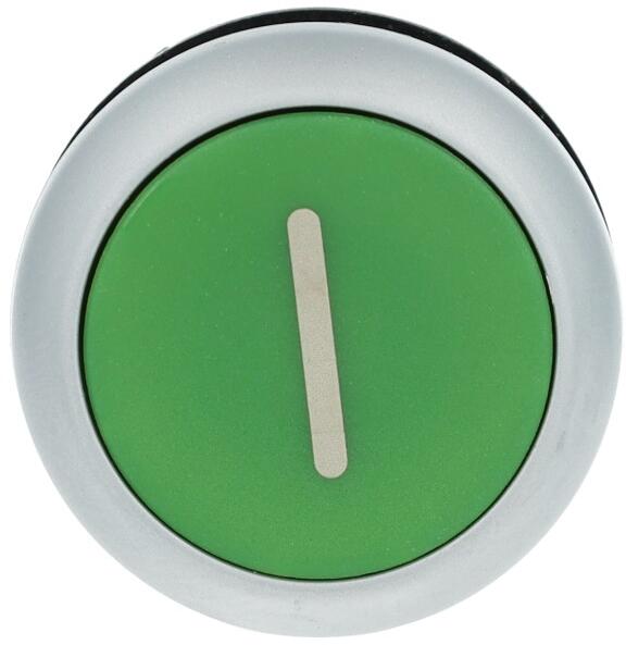 Bouton-poussoir Eaton M22-DR-R-X0 plat, à enclenchement, étiqueté, vert (216630), 22x22 mm