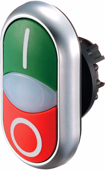 Bouton-poussoir double Eaton RMQ-Titan, vert/rouge (216700)