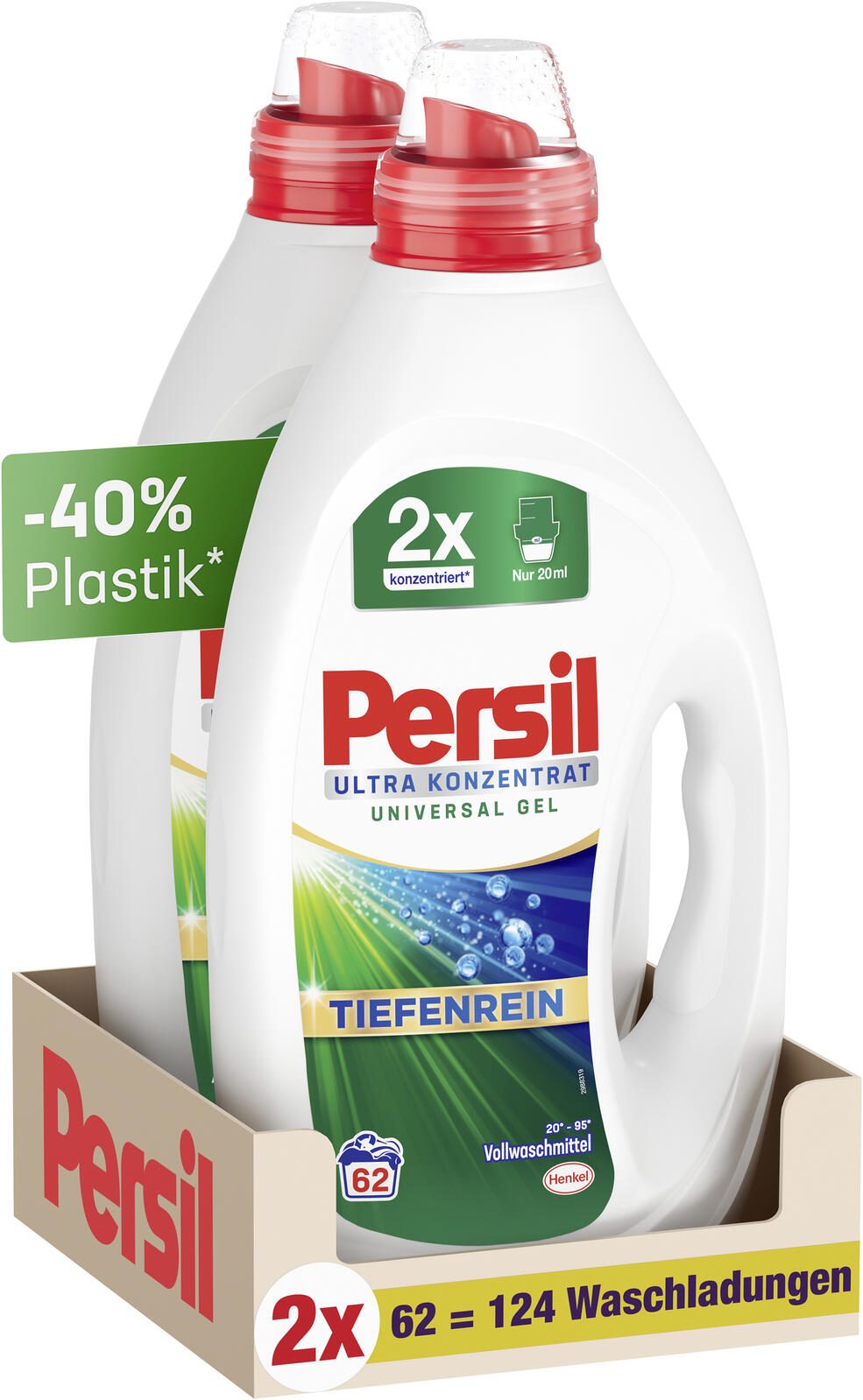 Persil ULTRA KONZENTRAT UNIVERSAL GEL TIEFENREIN lessive fraîcheur 2x 1,24 l