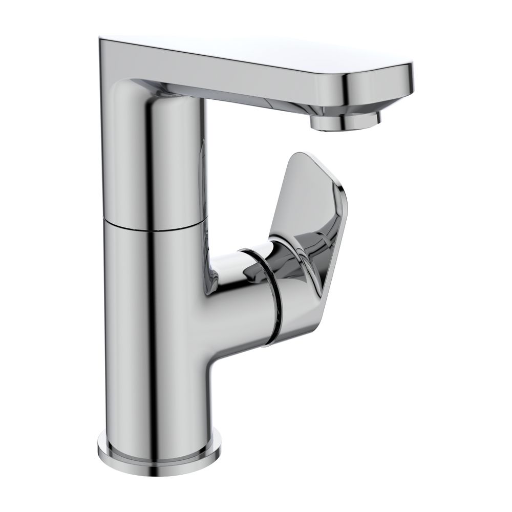 Robinetterie de lavabo Ideal Standard Tonic II, avec bec haut, débit 5 l/min, sans siphon, sortie 120 mm, chromée