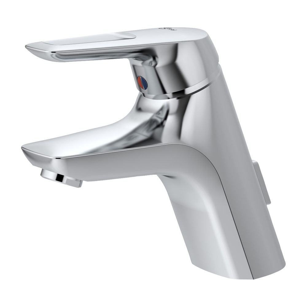 Robinetterie de lavabo Ideal Standard Ceramix Blue, avec évacuation, portée 135 mm, chromée