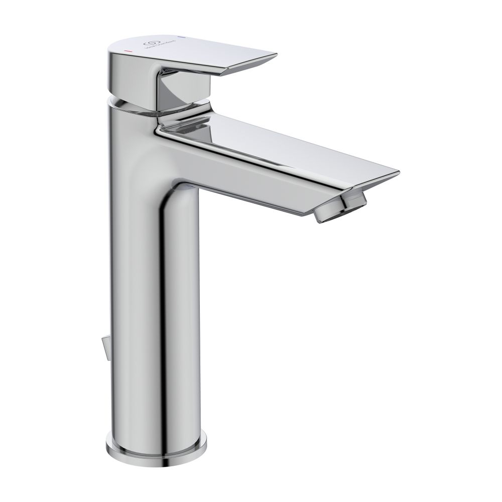 Robinetterie de lavabo Ideal Standard Tesi, Grande, 5 l/min., avec évacuation incluse, Ø123 mm, Chrome