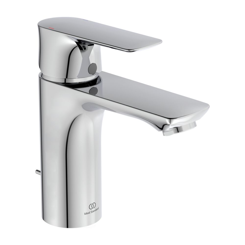 Robinetterie de lavabo Ideal Standard Connect Air, 5 l/min., avec évacuation incluse, sortie 112 mm, chromé