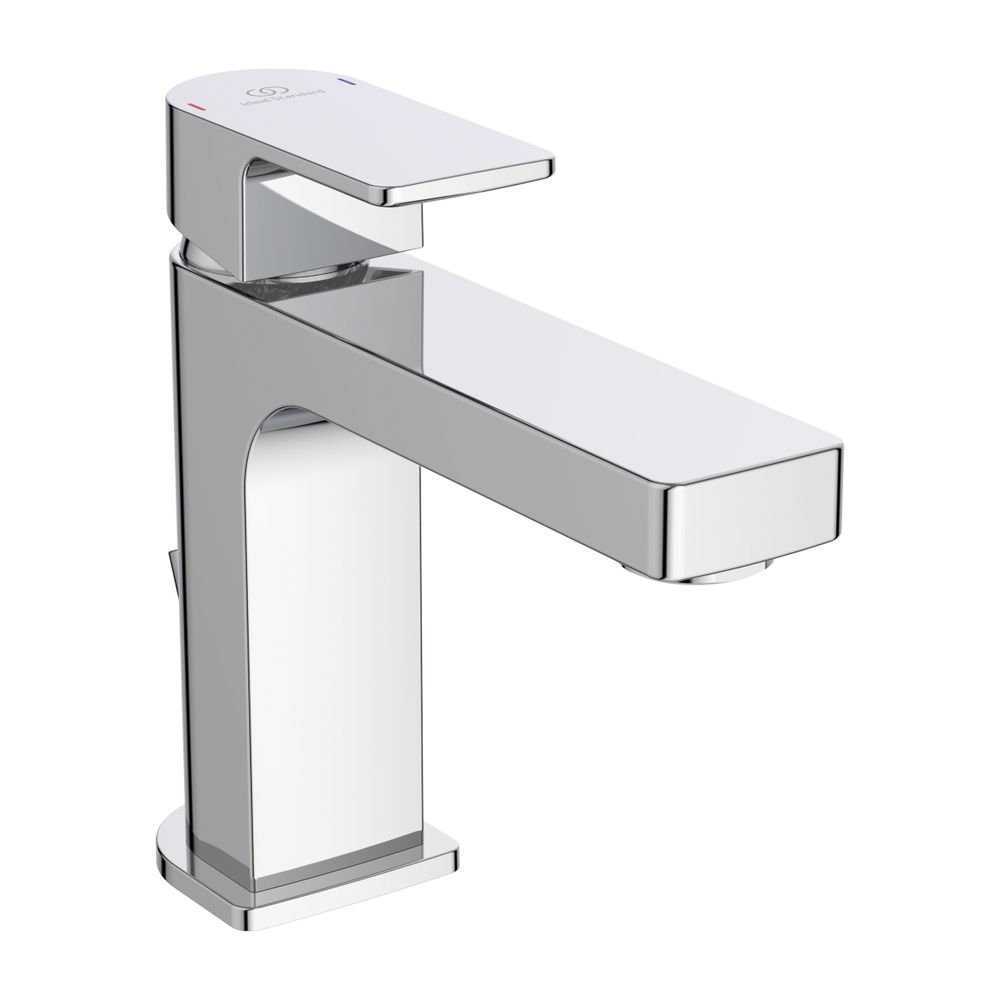 Robinetterie de lavabo Ideal Standard Edge, design épuré, 5 l/min., avec évacuation incluse, sortie 120 mm, chromé
