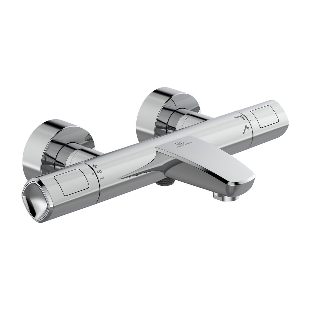 Ideal Standard Robinetterie de bain thermostatique en saillie CeraTherm T100, portée 161 mm, Chromé