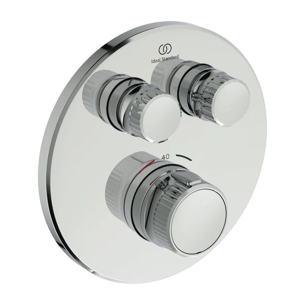 Mitigeur thermostatique Ideal Standard Ceratherm Navigo 2, 2 sorties, chromé, encastrable, réf. Ceratherm Navigo 2