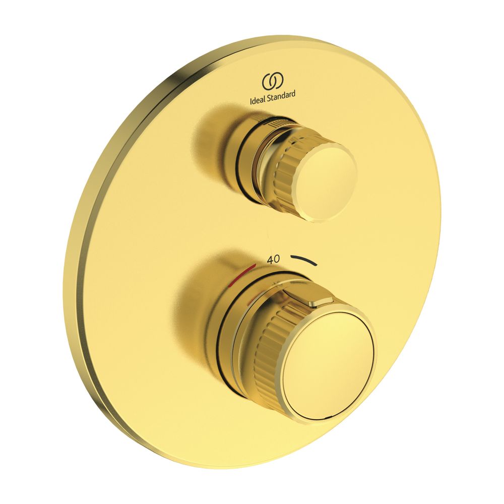 Thermostat de douche Ideal Standard Ceratherm Navigo 1 consommateur rond or brossé