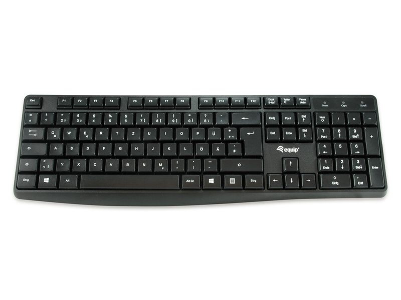 Clavier USB Equip 245210 QWERTZ allemand Noir filaire