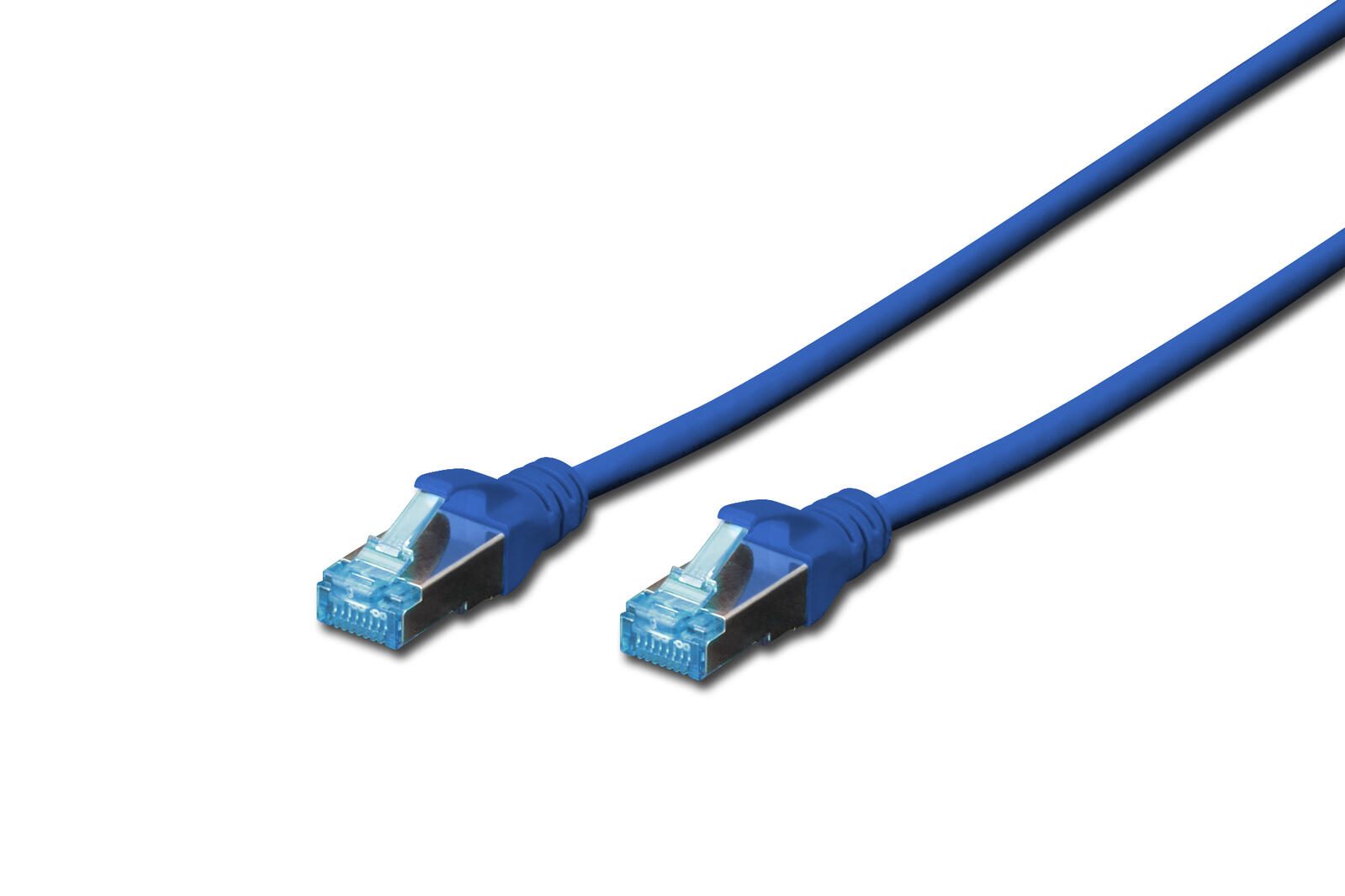 Câble de raccordement DIGITUS RJ-45 (M) vers RJ-45 (M) 1m cuivre SF/UTP Cat 5e bleu (DK-1531-010/B)