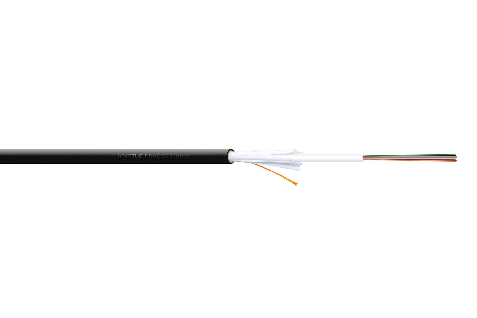 Digitus LWL A-I-DQ(ZN)BH 8G50/125µ, MM, OM3, 8 fibres Intérieur/Extérieur, LSZH, Dca, noir, longueur 1 m