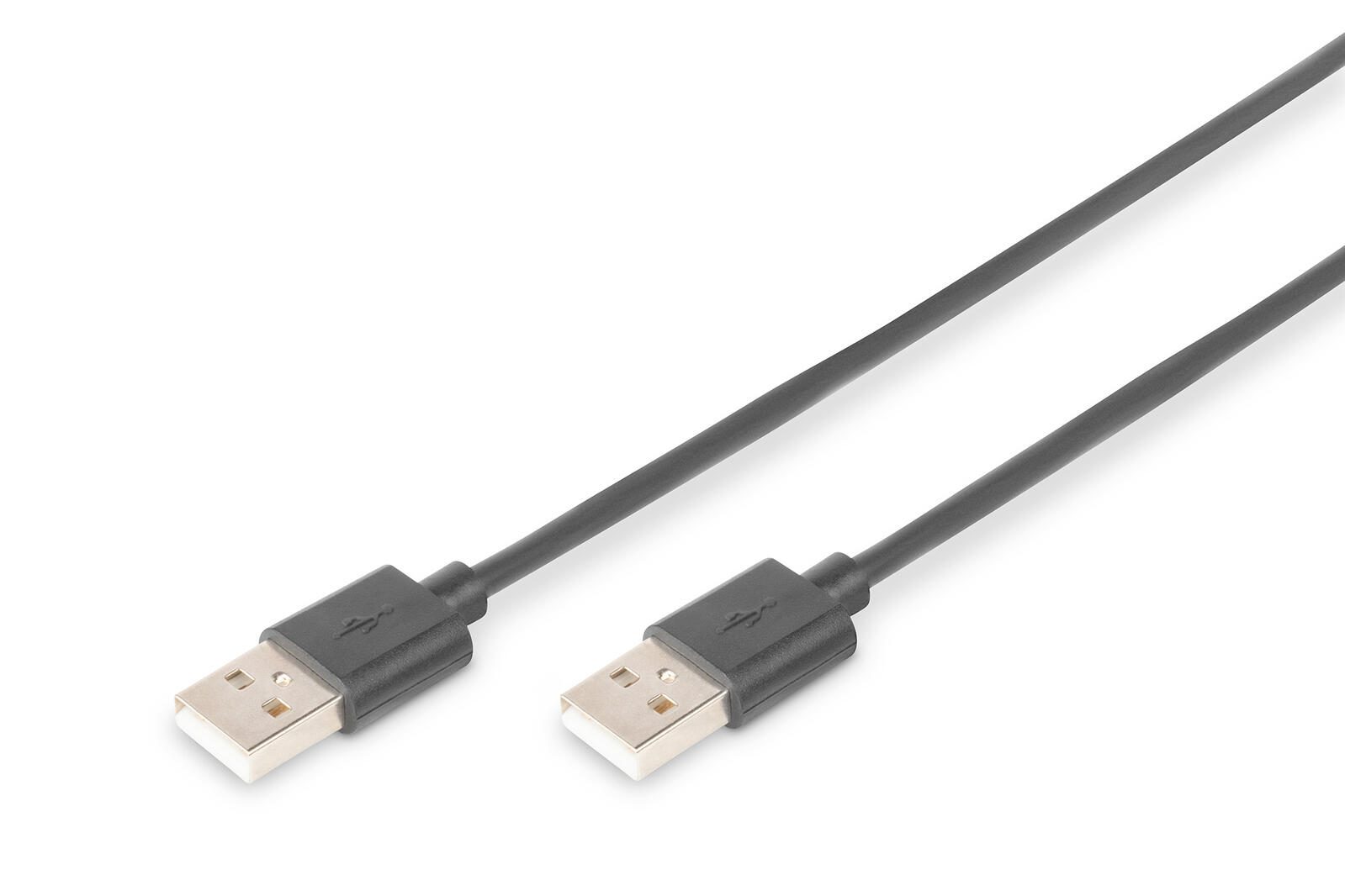Digitus USB 2.0 Anschlusskabel, Typ A St/St 5.0m, USB 2.0 konform, sw