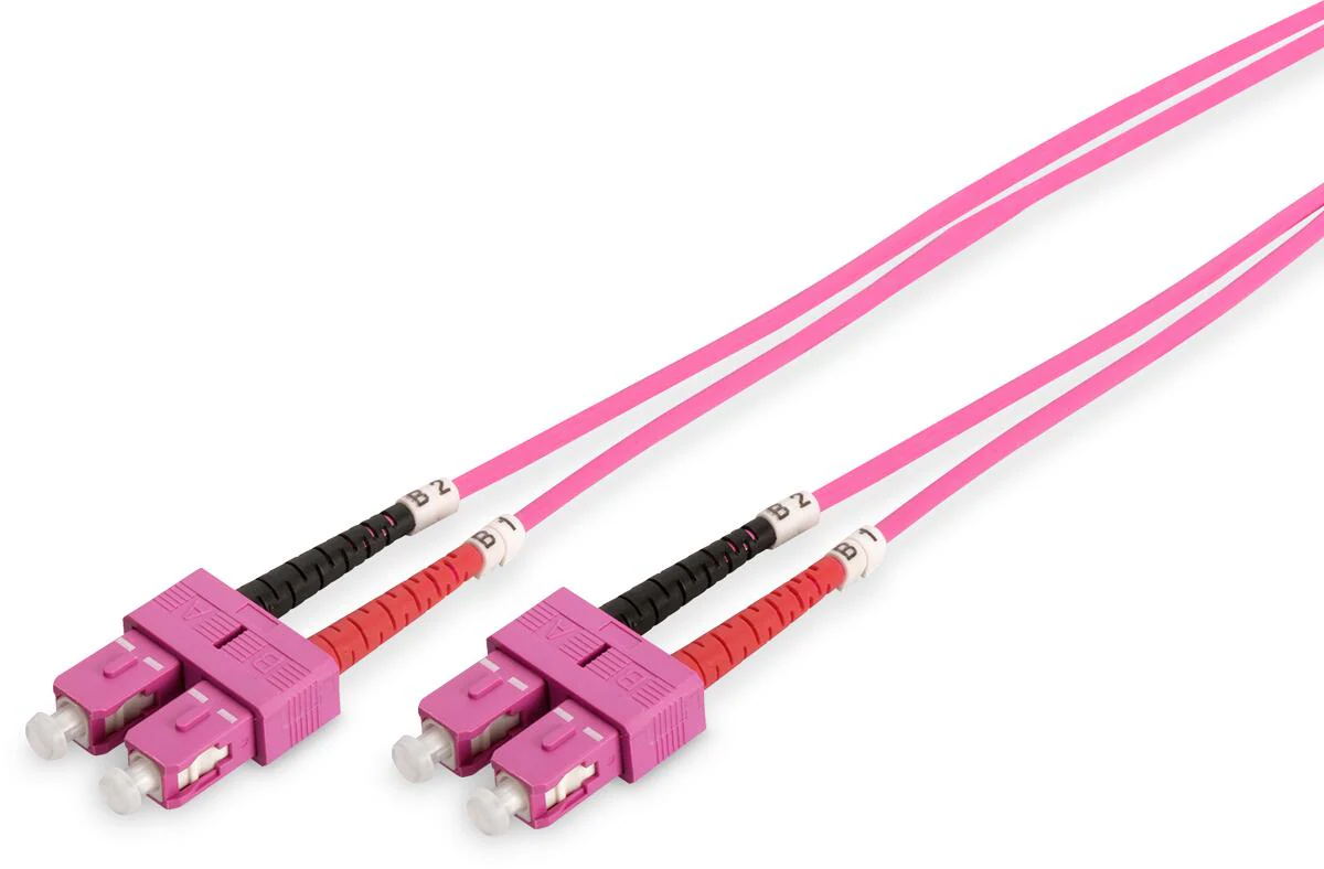 Câble de raccordement LWL OM4, SC/SC Duplex 50/125 Multimode, longueur 300 cm, violet (DK-2522-03-4)