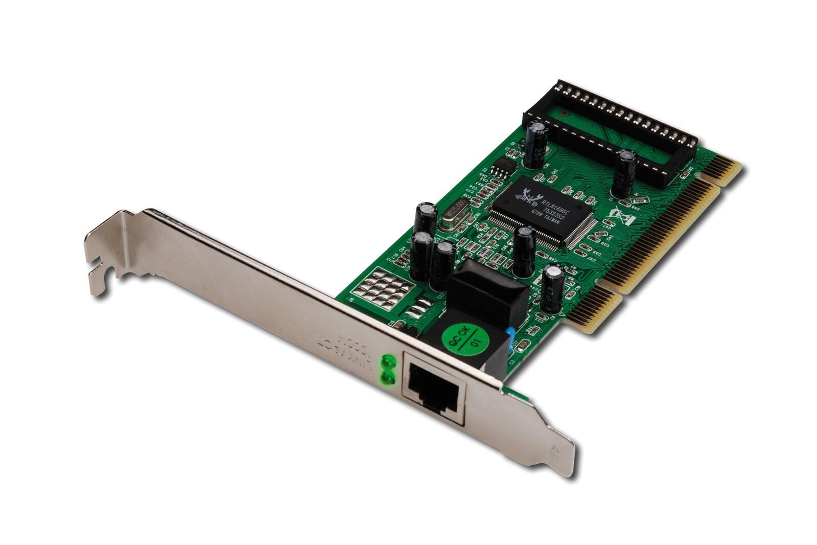 Carte réseau Gigabit Ethernet Digitus, port unique, RJ45, PCI, chipset Realtek