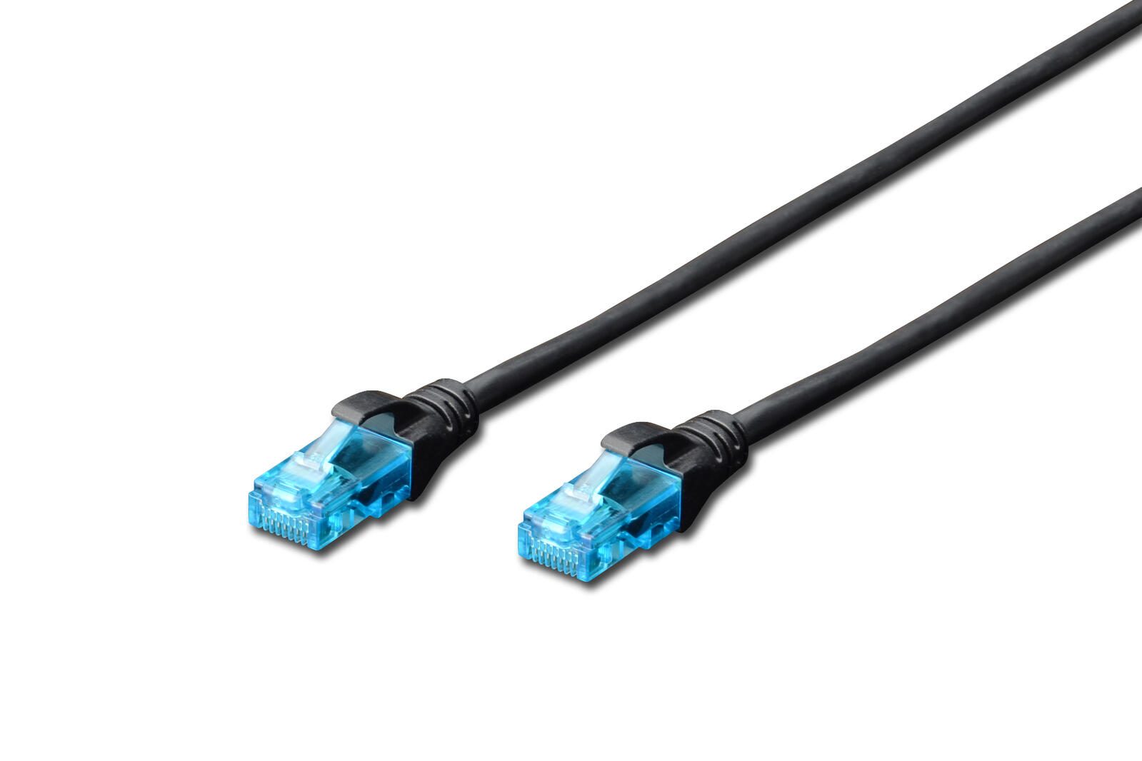 Câble de brassage DIGITUS RJ-45 (M) vers RJ-45 (M) 2 m CCA U/UTP Cat 5e noir (DK-1512-020/BL)