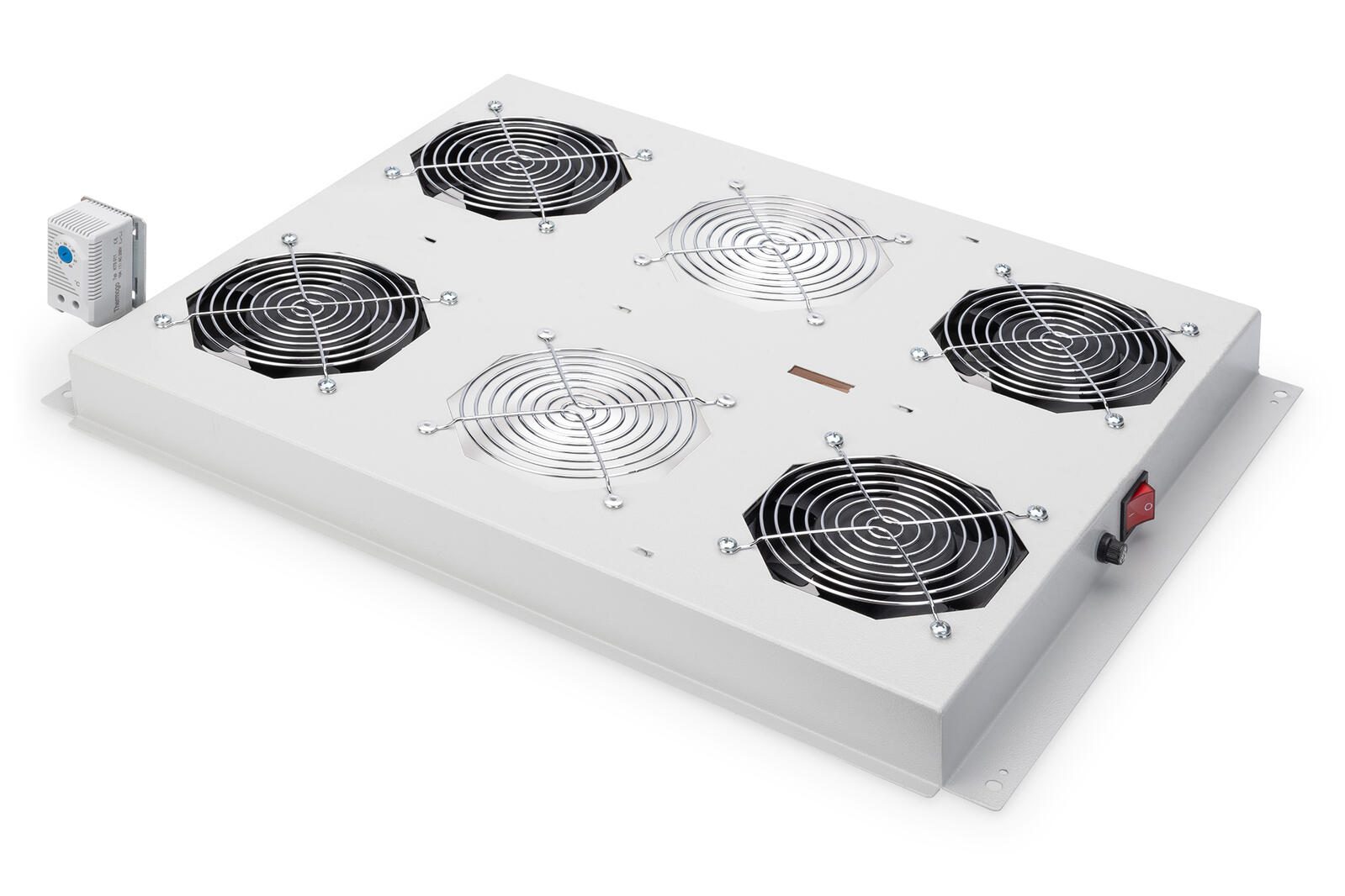Module de ventilation de toit Digitus pour armoires 19" Unique 4 ventilateurs RAL7035 gris (DN-19 FAN-4-SRV)