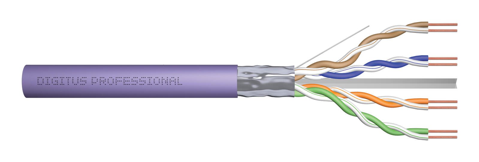 Câble de raccordement Digitus Cat 6 F/UTP, 305 m, simplex