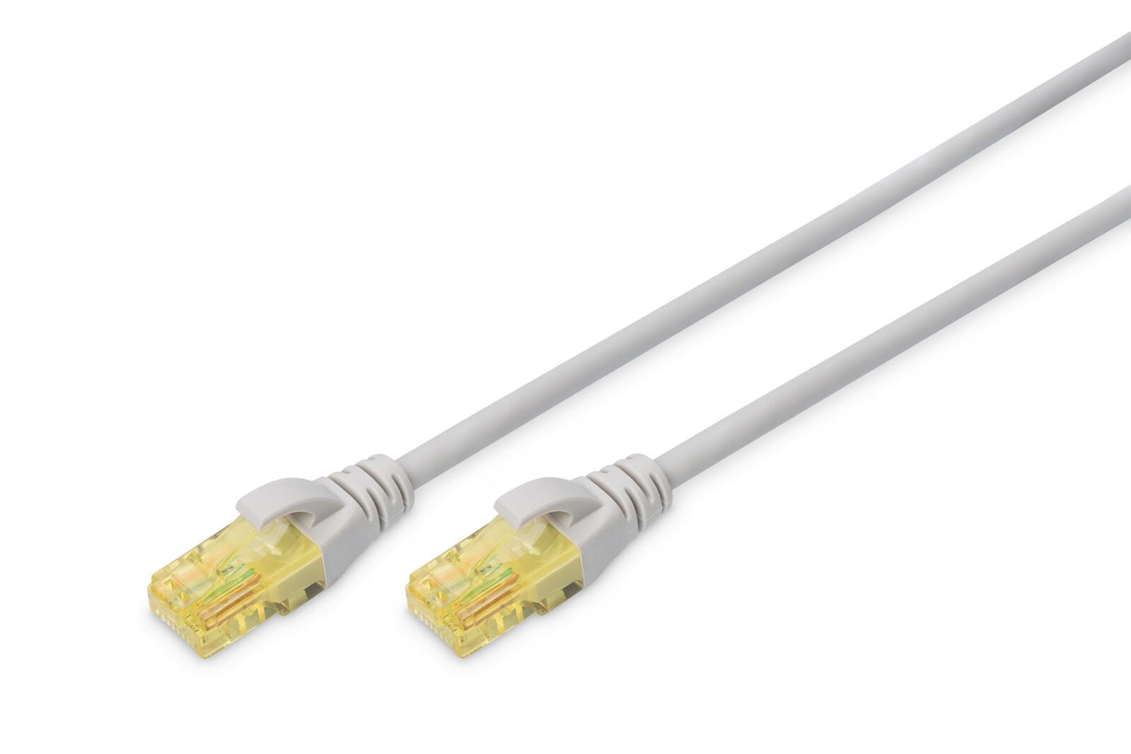 Câble de raccordement Digitus RJ-45 (M) vers RJ-45 (M) 1m Cuivre U/UTP Cat 6a gris (DK-1613-A-010)