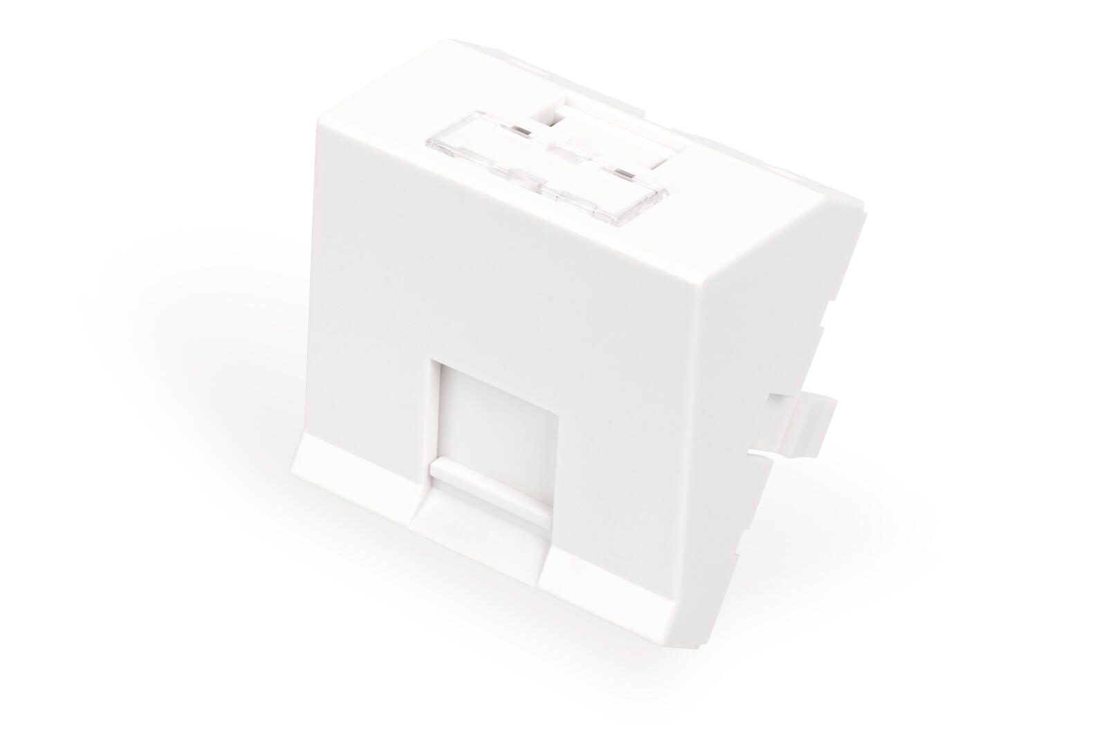 Plaque frontale Digitus, 1 port, 45 x 45 mm, coudée, pour cadre DN-93802-5-SH