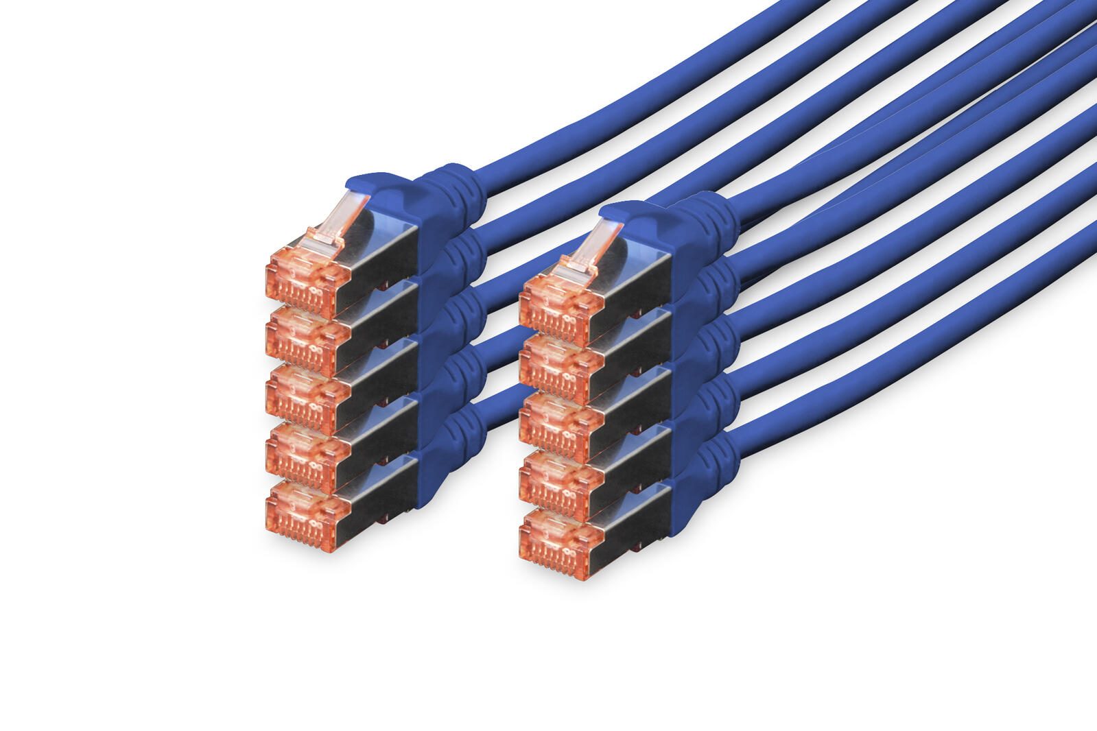 Câble de raccordement DIGITUS CAT 6 S/FTP, lot de 10