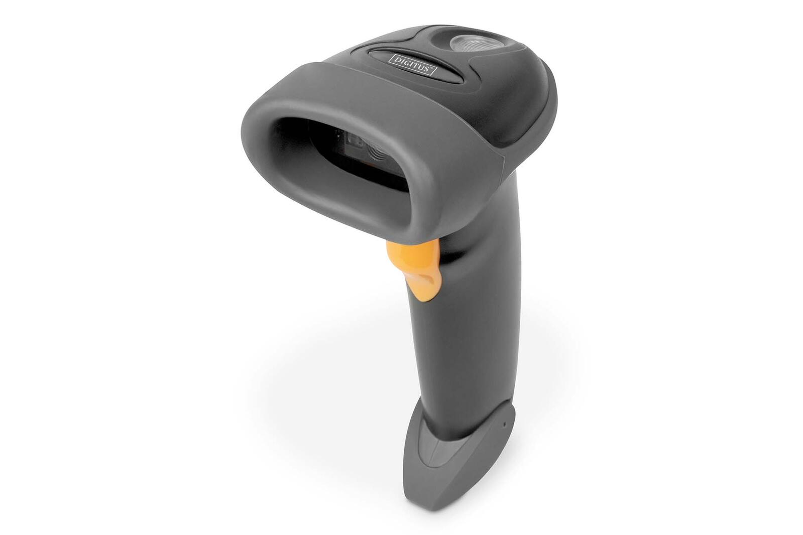 Lecteur de codes-barres 2D Digitus, bidirectionnel 200 scans/sec, câble USB-RJ45 2 m, avec support