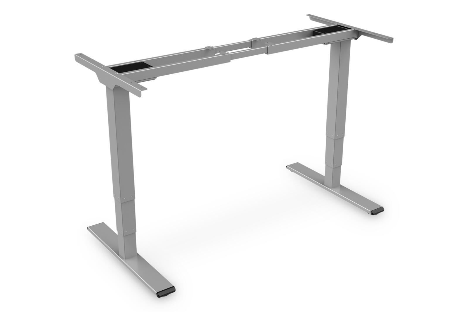 Pied de table électrique réglable en hauteur à double moteur, 3 positions, gris