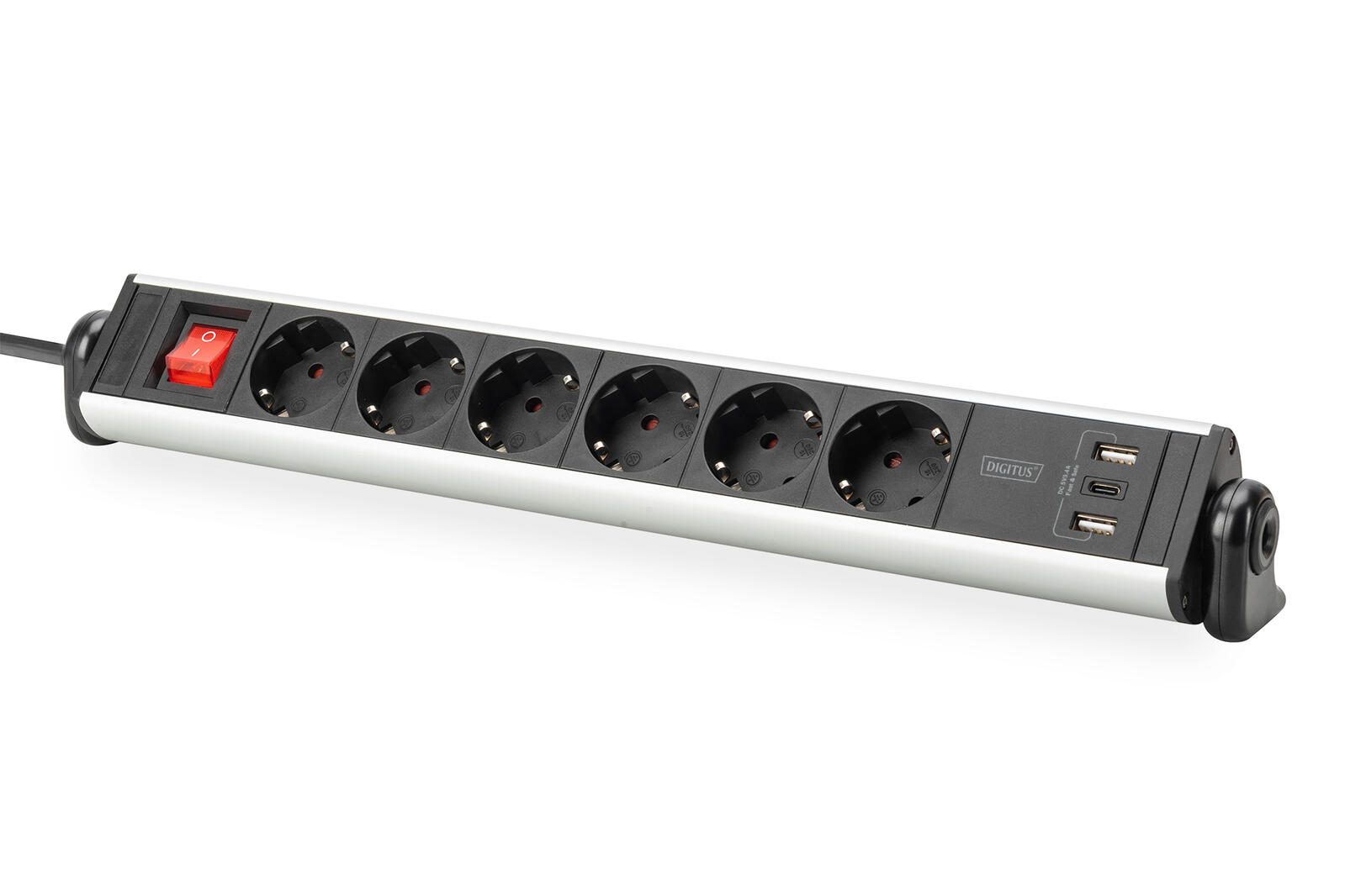 Multiprise de bureau Digitus 6 prises avec 3 ports USB