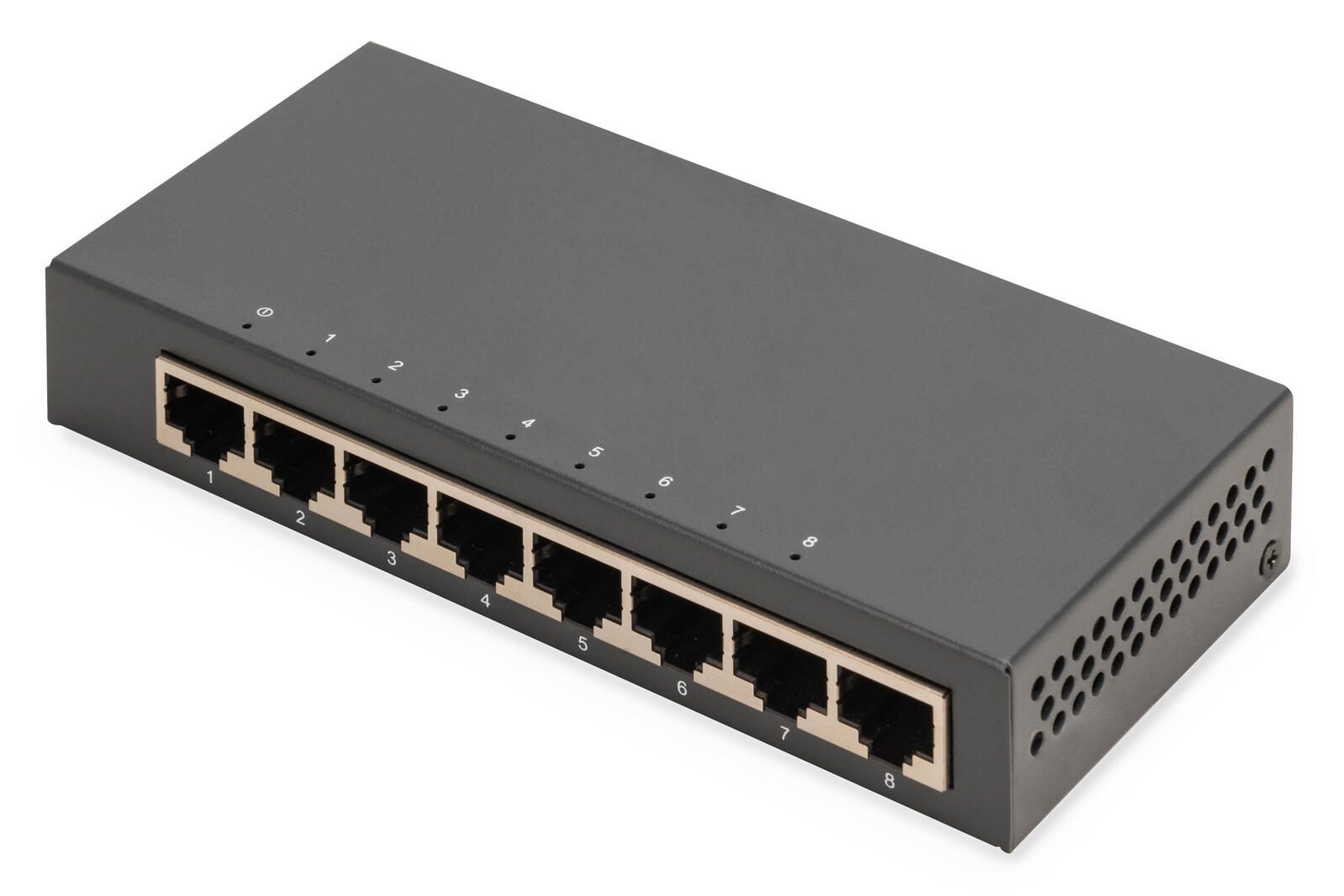 Digitus 8 ports Switch Gigabit, Desktop, non géré, boîtier métallique