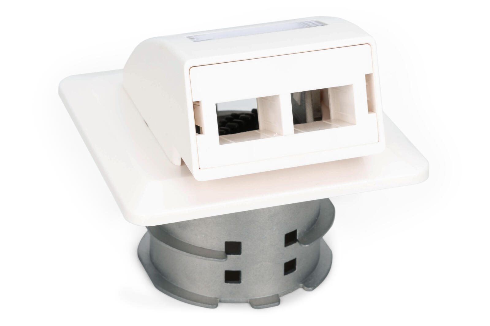 Digitus Boîte de raccordement murale encastrée pour fibre optique FTTH, pour adaptateur SC/LC