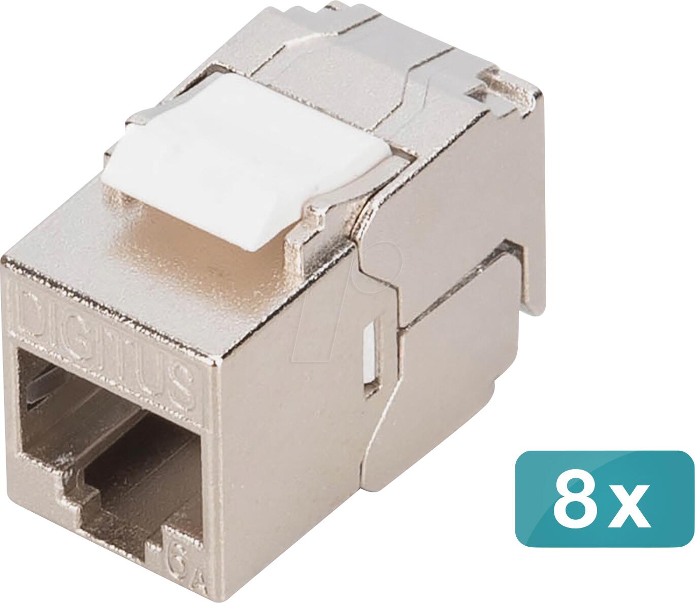 DIGITUS CAT 6A Compact Keystone, connexion sans outil, 8 pièces
