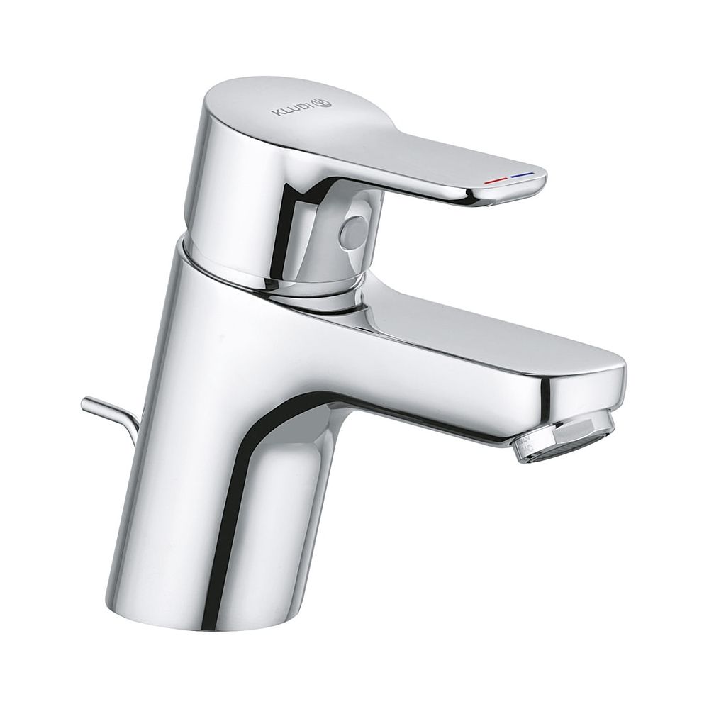 Mitigeur monocommande KLUDI PURE & EASY pour lavabo, longueur 60 cm, garniture d'évacuation chromée