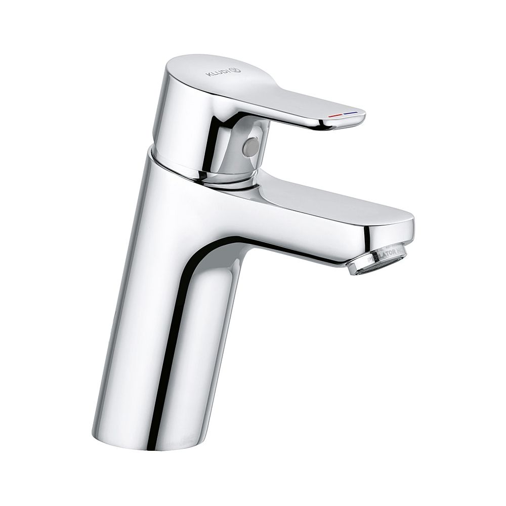 Mitigeur de lavabo KLUDI PURE & EASY, à une seule commande, chromé, sans garniture d'évacuation
