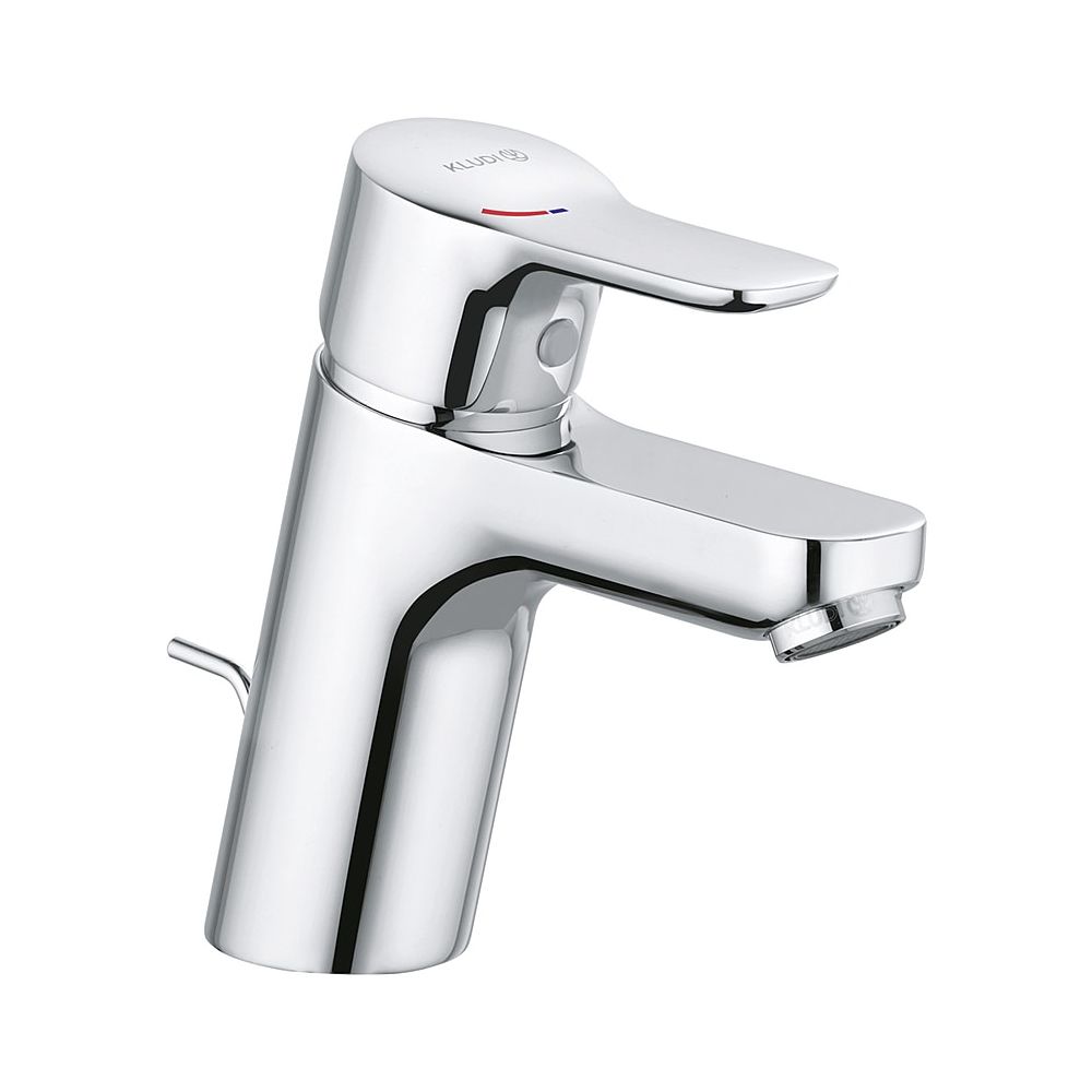 Mélangeur monocommande KLUDI PURE & EASY pour lavabo 70 ECO PLUS avec évacuation métallique, chromé