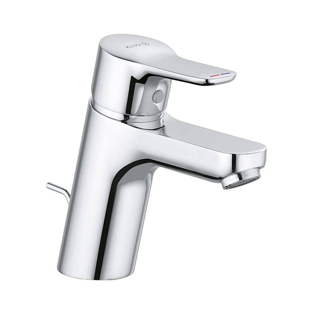 Mitigeur monocommande KLUDI PURE & EASY pour lavabo, 70 mm, bonde métallique incluse, chromé