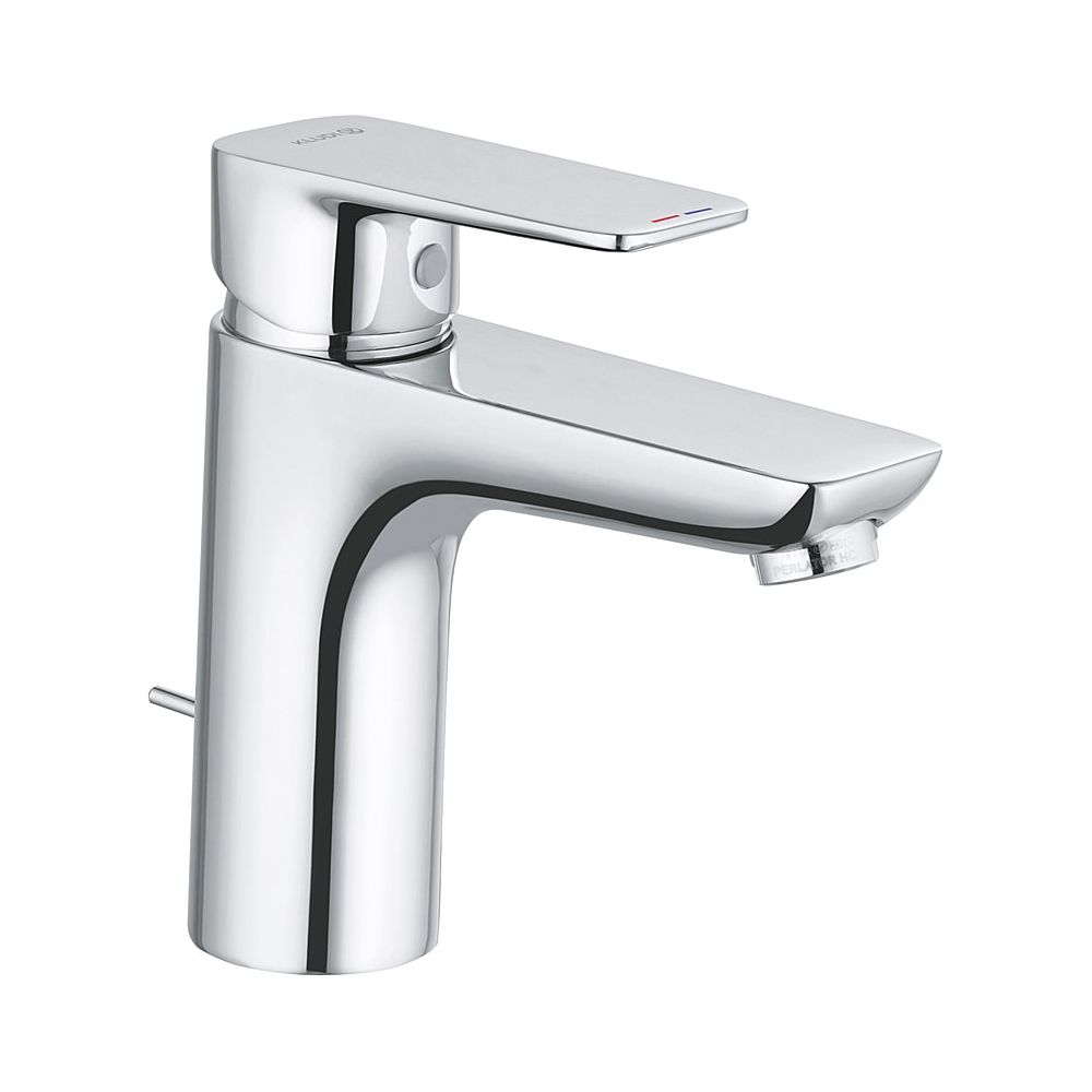 Mitigeur de lavabo KLUDI PURE & STYLE à levier unique, 100 mm, évacuation métallique chromée