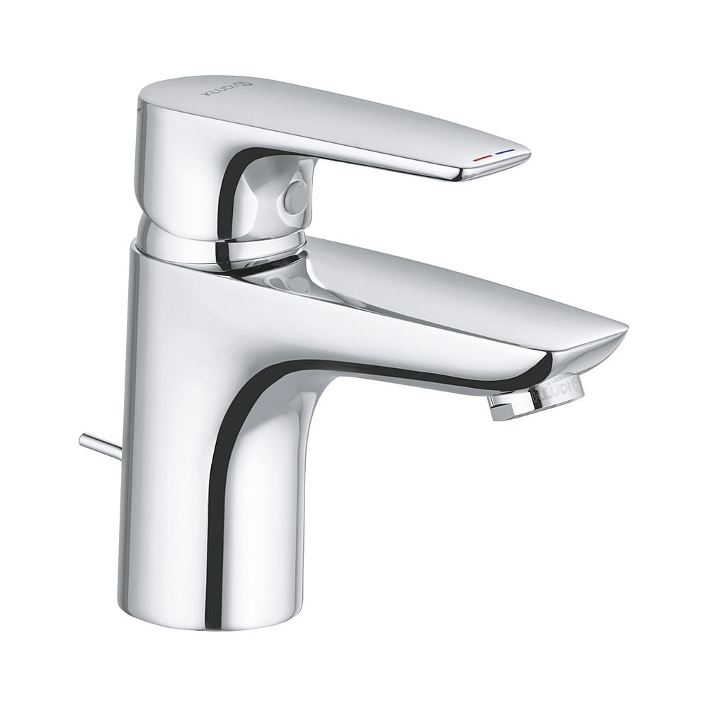 Mitigeur monocommande KLUDI PURE & SOLID pour lavabo 75 basse pression avec bonde métallique chromé