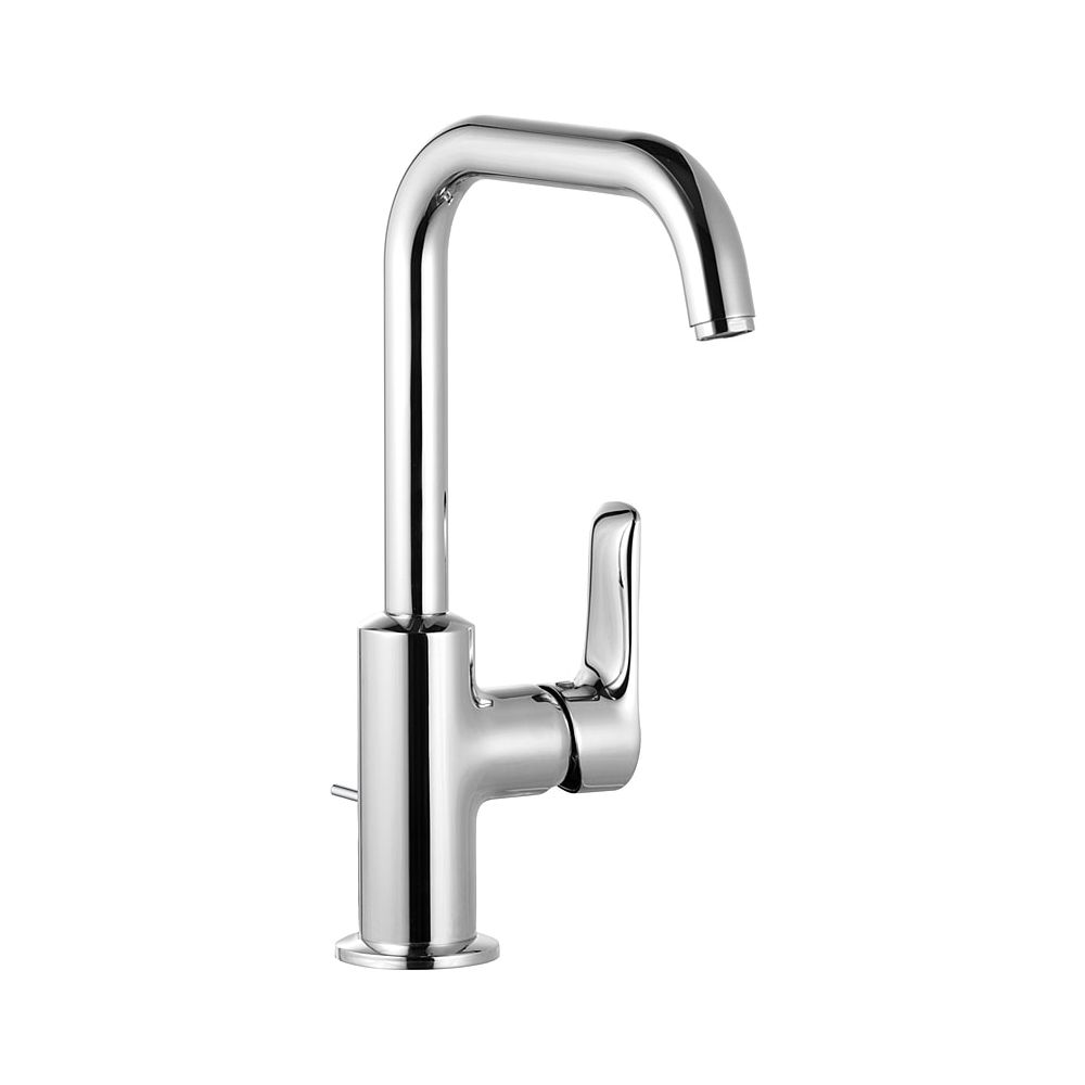 Mitigeur monocommande KLUDI PURE & SOLID pour lavabo sans vidange latérale, chromé