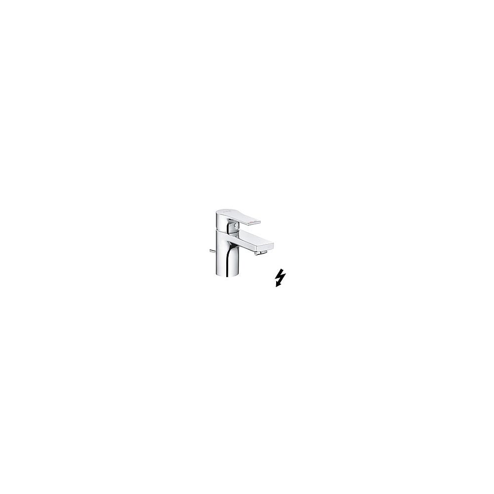 Robinetterie de lavabo KLUDI ZENTA SL à levier unique 75 mm avec évacuation pour installation sans pression, chromée