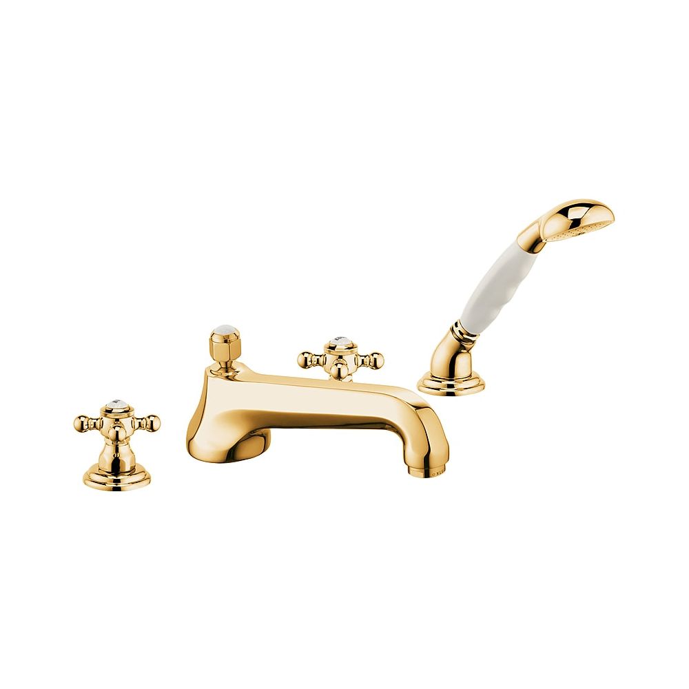 Robinetterie KLUDI 1926 mitigeur encastrable avec pommeau 220 mm finition dorée