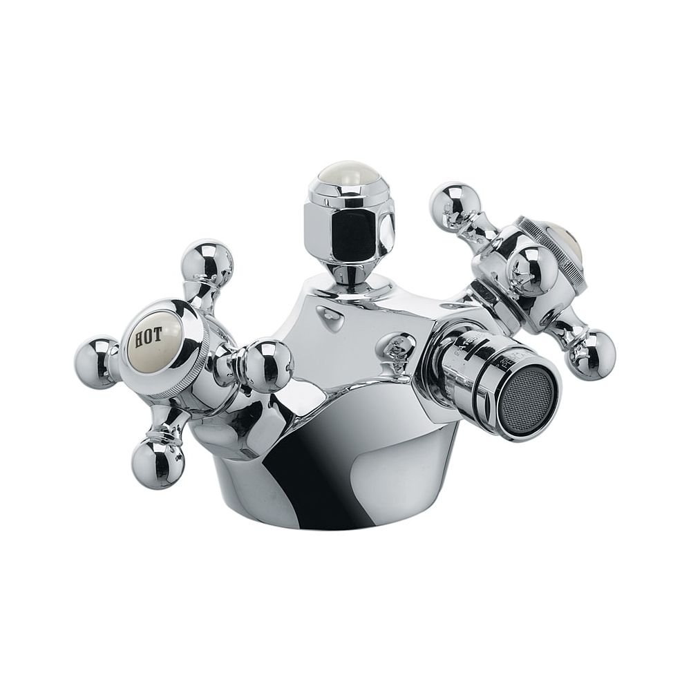 KLUDI Robinetterie de bidet 1926 chromé avec garniture d'évacuation