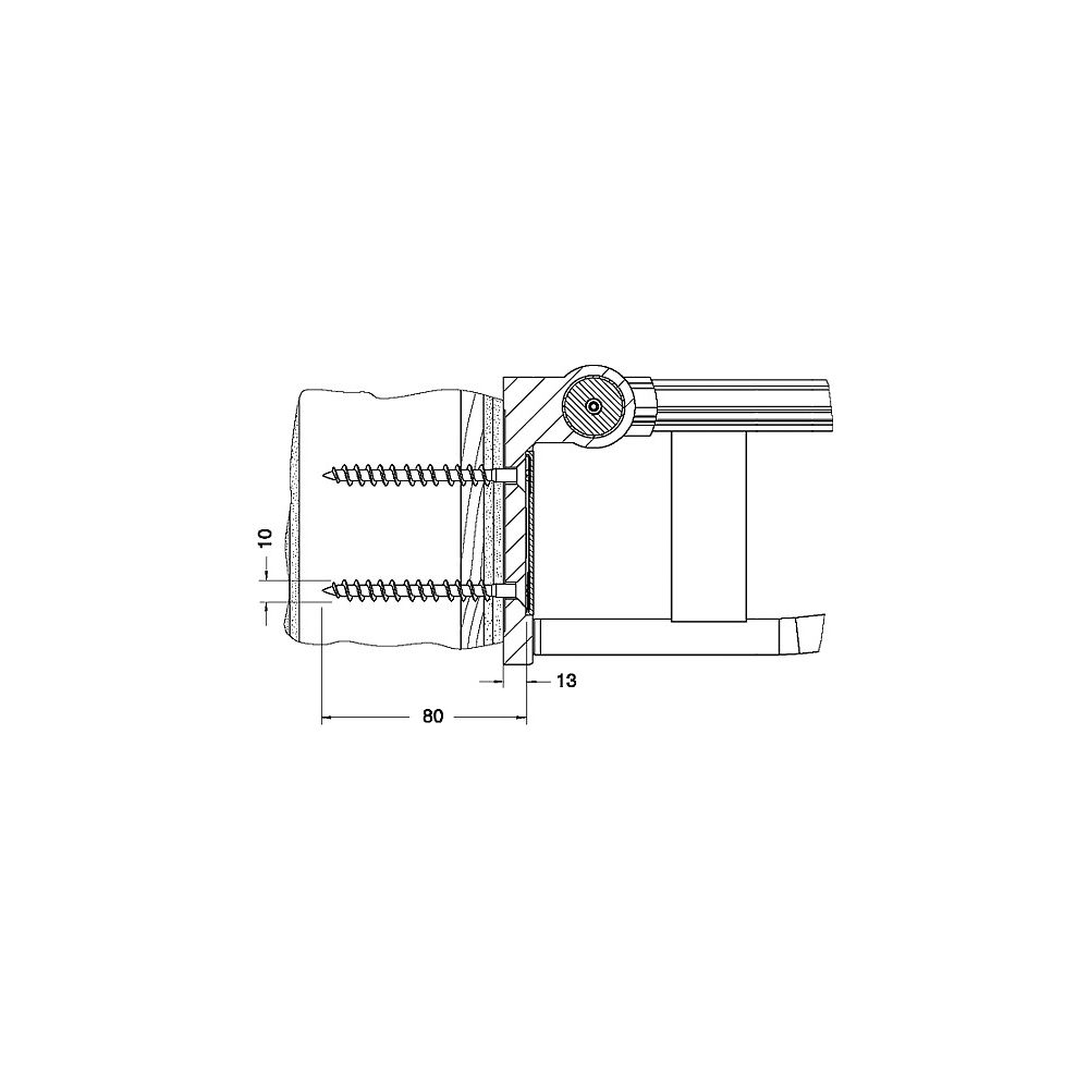 Kit de fixation Plan Care 5, 2 vis à bois fraisées 10x80mm V2A, 34991000200