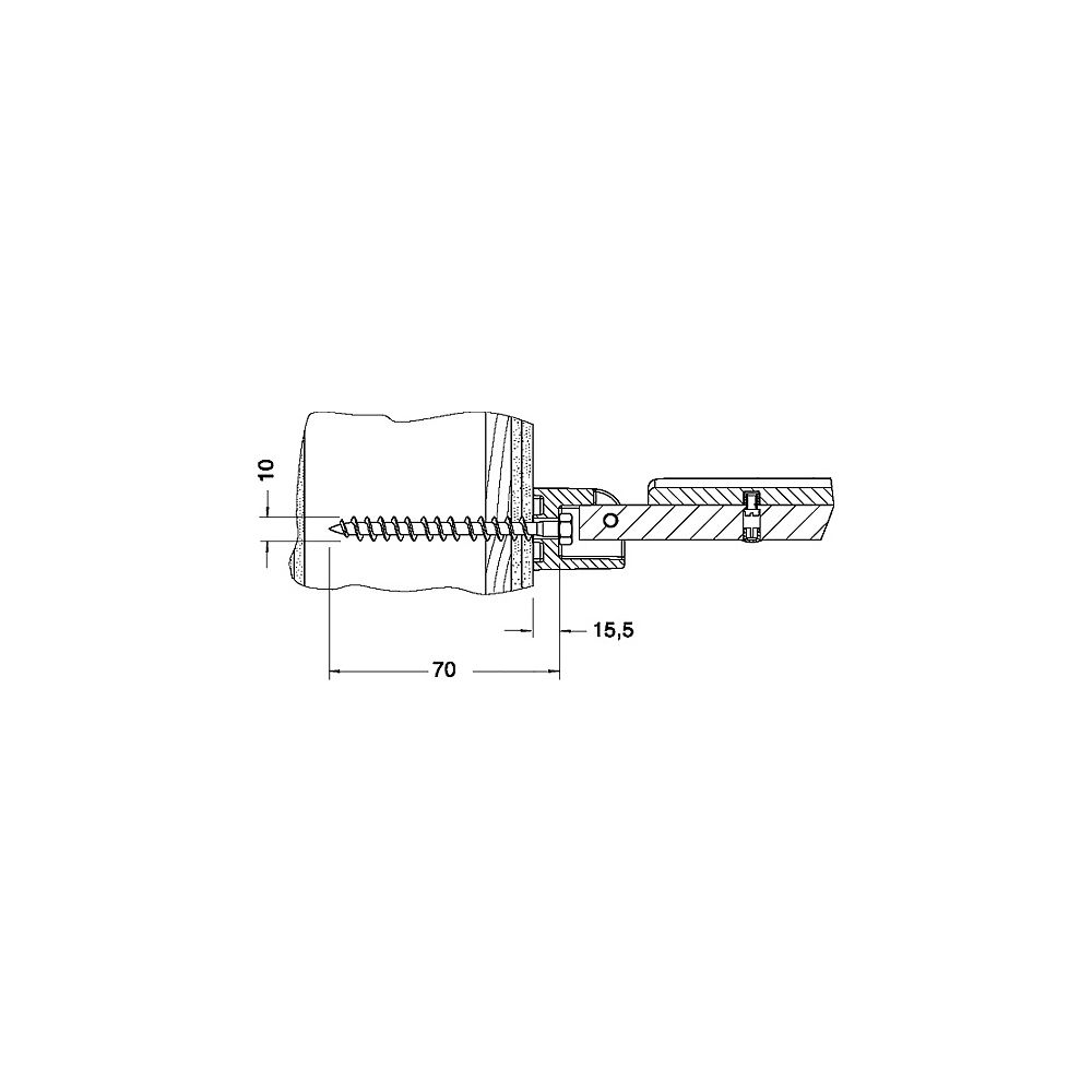 Keuco Plan Care Kit de fixation 6, 2 vis hexagonales à bois M10x100 inox, 34992000200