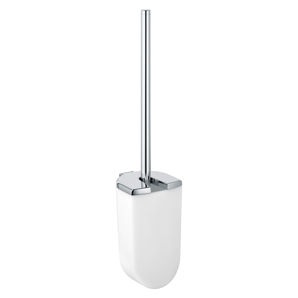 Garniture de brosse WC Elegance Keuco avec insert en plastique opaque, chromée, 11664010100