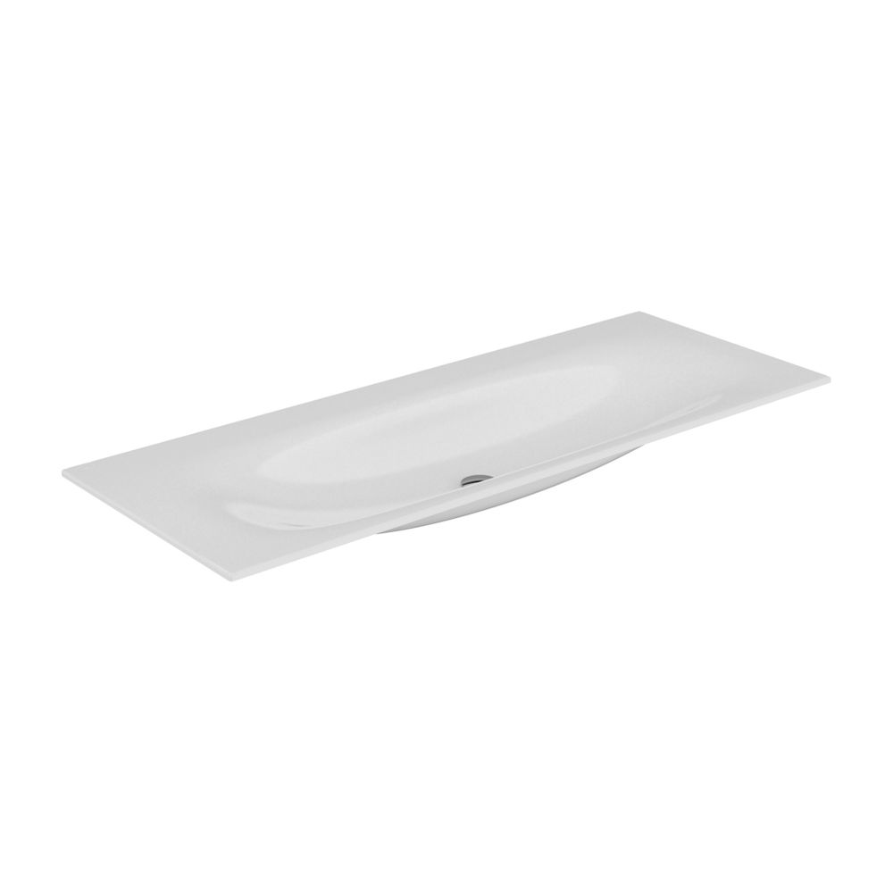 Keuco Edition 11 lavabo en céramique sans perçage pour robinetterie, 1407x17x538mm, Blanc, 31160311400