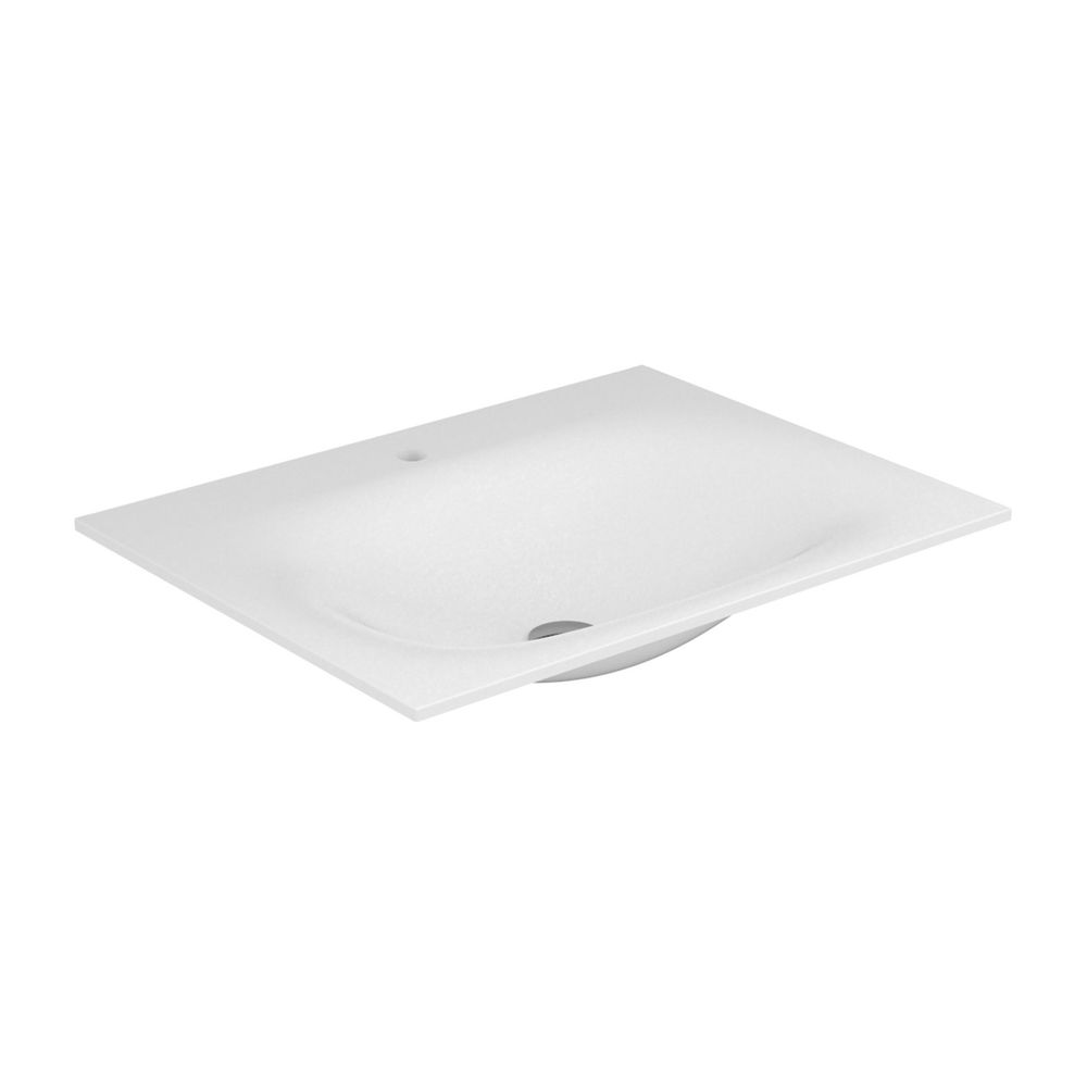 Lavabo encastrable Keuco Edition 11 Varicor - avec trou pour robinetterie 1 trou, 1050x17x535mm, blanc arctique satiné, 31270701001