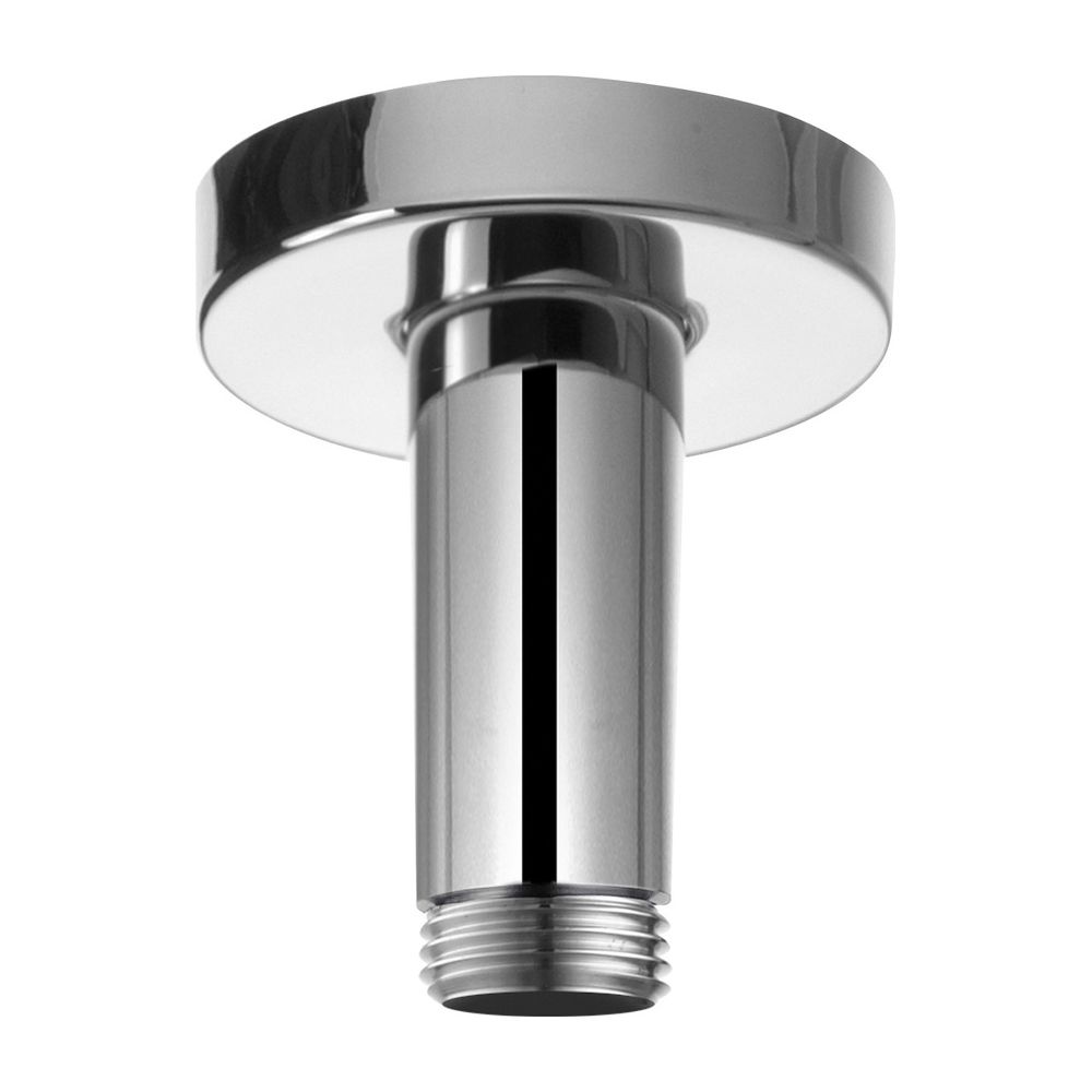 Keuco Bras de douche à encastrer au plafond, rosace ronde, portée 100 mm, G 1/2", finition chromée, 51689010100