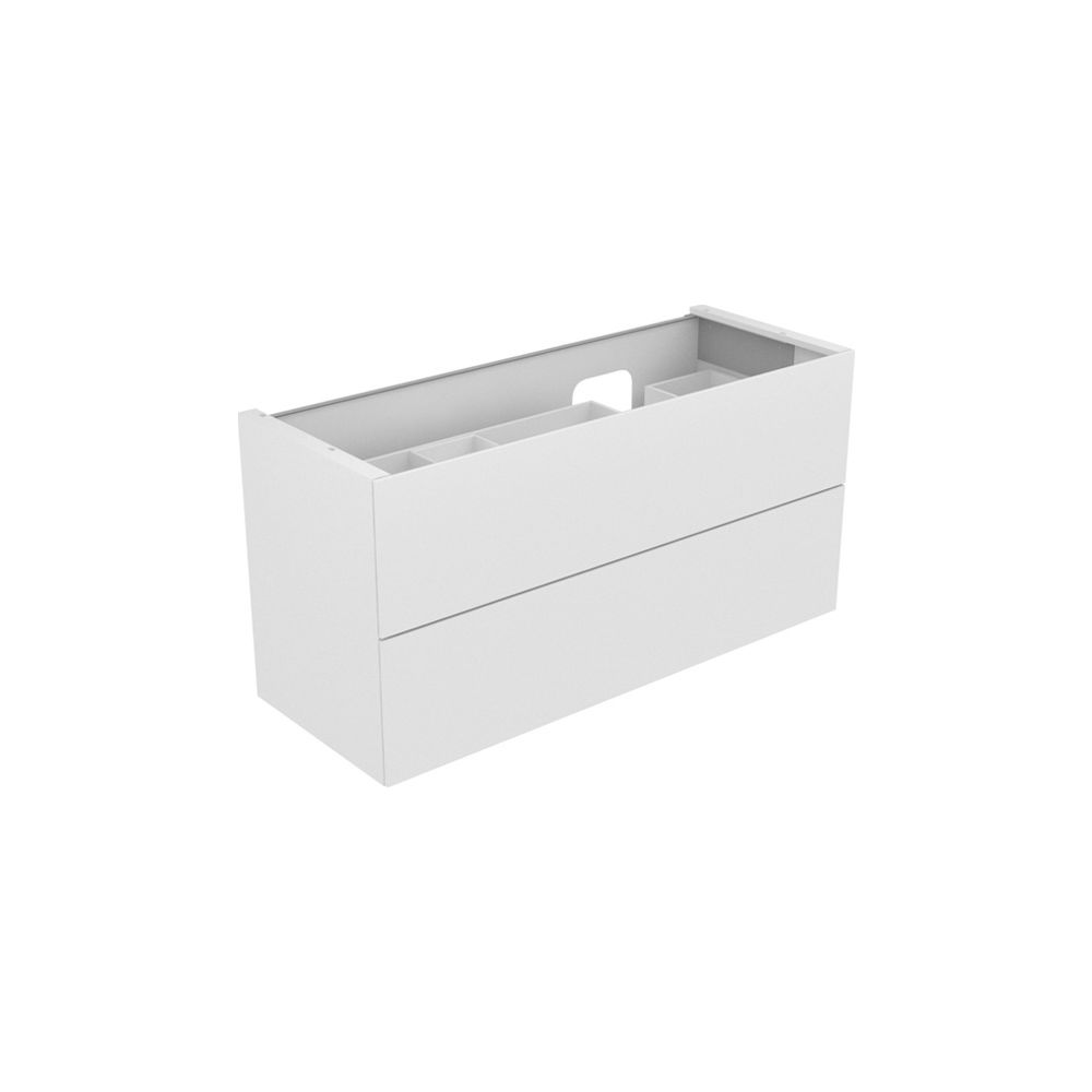 Meuble sous vasque Keuco Edition 11 avec 2 tiroirs et éclairage, position vasque à droite, 1400x700x535 mm, Trüffel/Trüffel