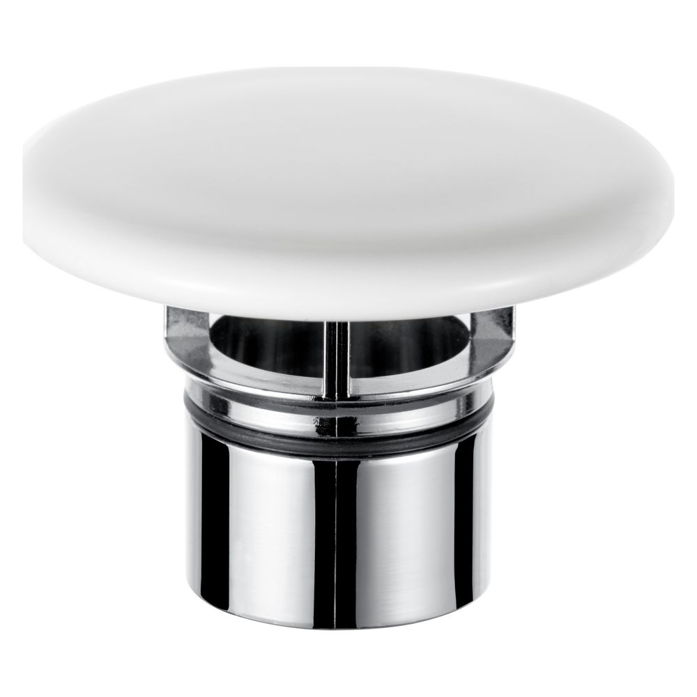 Couvercle de valve en céramique Keuco pour garniture de trop-plein et d'évacuation Clou, Ø 80 mm, Blanc, 59990310000