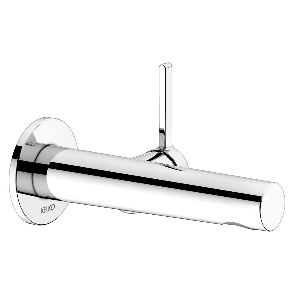 Mélangeur monocommande pour lavabo Keuco Edition 400, montage mural encastré, 1 trou, portée 165 mm, chromé, 51516010101