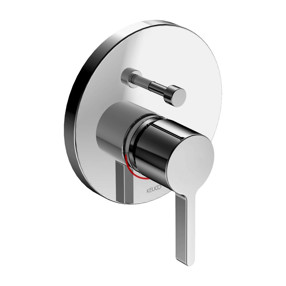 Robinet mitigeur monocommande encastré Keuco Edition 400 pour 2 consommateurs avec dispositif de sécurité, chromé, 51572010281